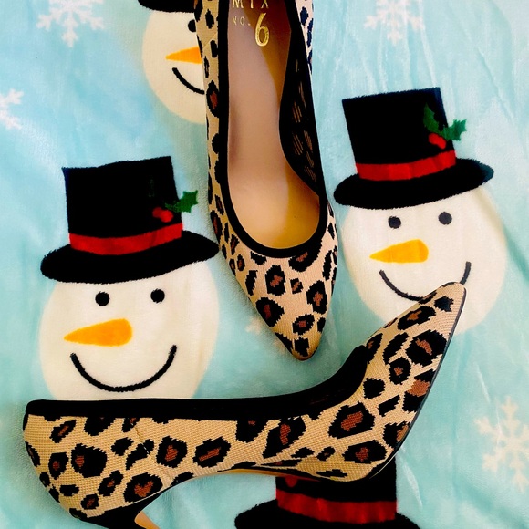 Mix No.6 Leopard Fabric Stiletto with 4inch Heel - Picture 3 of 5
